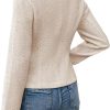2024 Summer Cropped Collarless Blazer Lightweight Fully Lined Open Front Elegant Petite Work Office Jackets