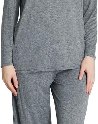 Loungewear Set pajamas Womens sleepwear Bamboo Viscose Long Sleeve t shirt Long Pants Super Soft Novelty Pjs Set