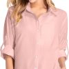 Women's UPF 50 Long Sleeve Sun Protection Shirts Quick Dry Outdoor Fishing Hiking Travel Shirt