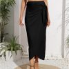 Women’s Maxi Skirt High Waist Wrap Pencil Long Skirts for Women Slim Boho Draped Front Bodycon Dresses