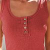 3 Pack Women Tank Tops Ribbed Summer Casual Sleeveless Basic Cami Top Slim Henley Button Down Blouses