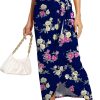 Women’s Maxi Skirt High Waist Wrap Pencil Long Skirts for Women Slim Boho Draped Front Bodycon Dresses