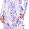 Long Cotton Nightgown Women's Long Sleeve Sleepwear Full Length Night Dress Soft Comfy Loungewear