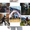 Women's Raincoats Windbreaker Rain Jacket Waterproof Lightweight Outdoor Hooded Trench Coats S-XXL