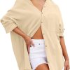 Womens Bathing Suit Cover Up Bikini Swimsuit Coverup Beach Cover Ups Button Down Shirts for Women