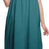 Lace Neckline Cotton Sleepwear For Ladies Womens Round Neck Nightdress