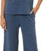Pajama Sets for Women 2 Piece Ribbed Knit Summer Cute Pj Set Comfy Matching Lounge Sets Loungewear Sleepwear