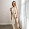 2 Piece Outfits for Women Sweater Sets Knit Vest Tops Elastic Waisted Pants